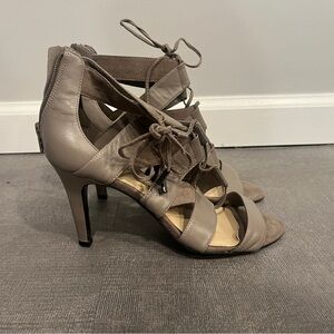 Nine West Tan Strappy Heeled Sandals 8.5‎